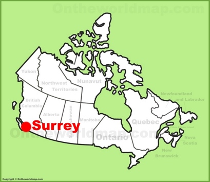 Surrey Location Map