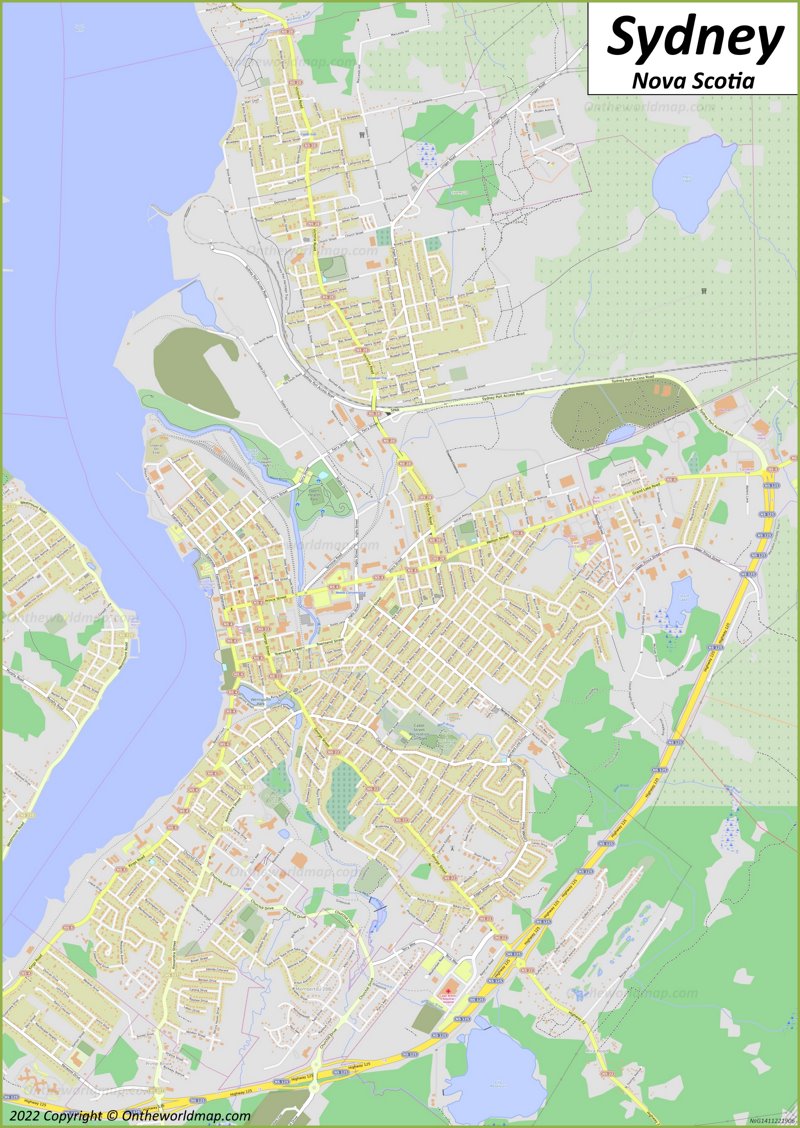 Sydney Map | Nova Scotia, Canada | Detailed Maps of Sydney