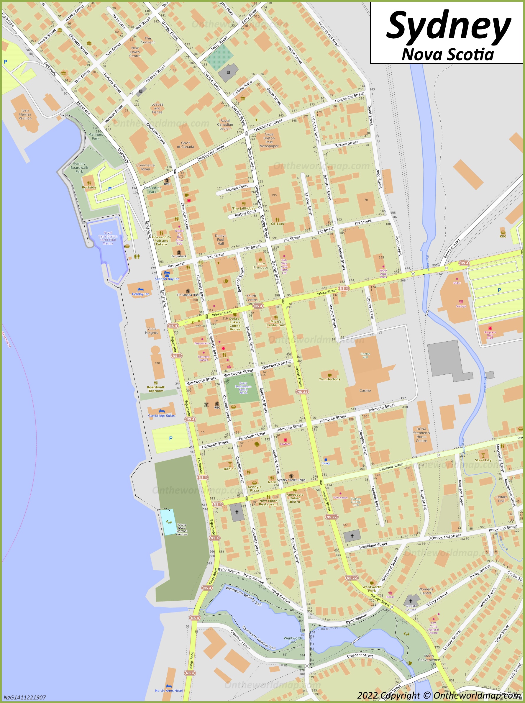 Sydney Map Nova Scotia Canada Detailed Maps Of Sydney