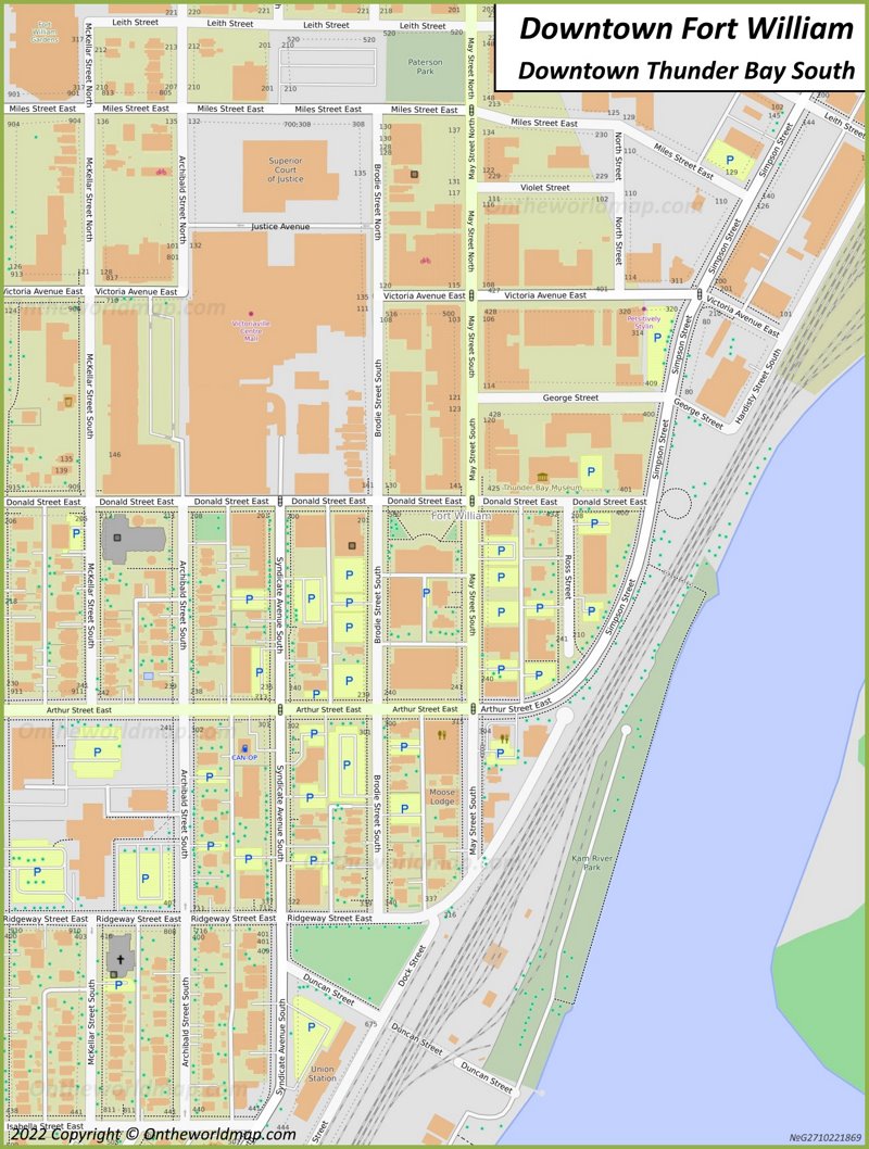 Downtown Fort William Map