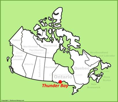 Thunder Bay Location Map