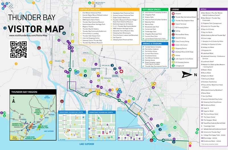 Thunder Bay Tourist Attractions Map