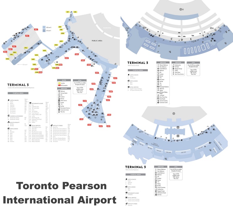 Toronto airport terminal 3 map