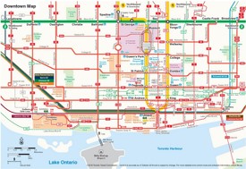 Toronto downtown transport map