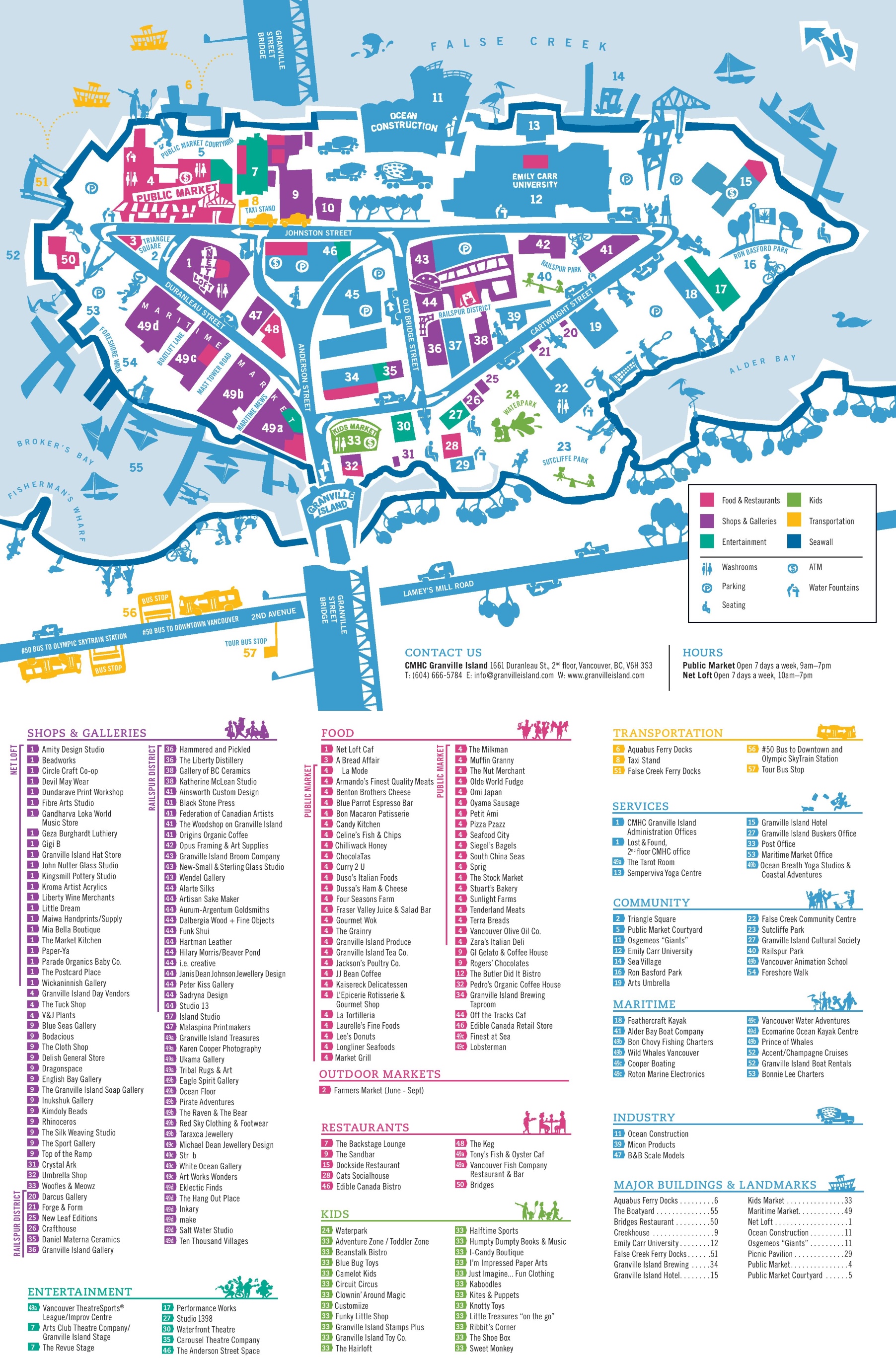 Granville Island Map 