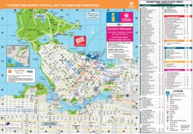 Vancouver hotels and sightseeings map