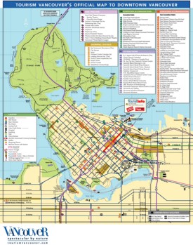 Vancouver tourist attractions map