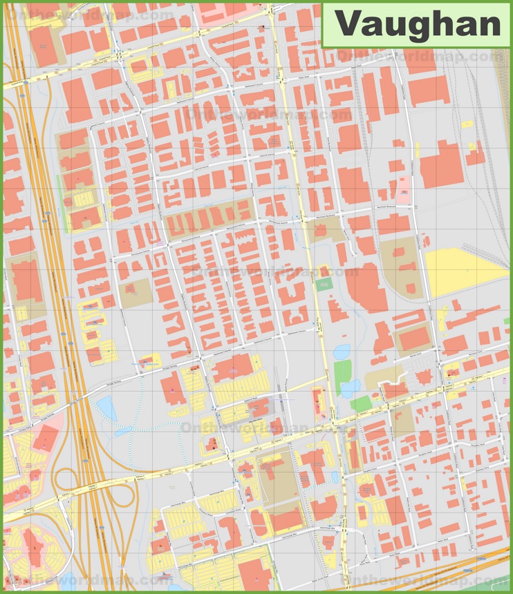 Vaughan downtown map