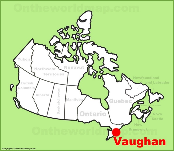 Vaughan location on the Canada Map