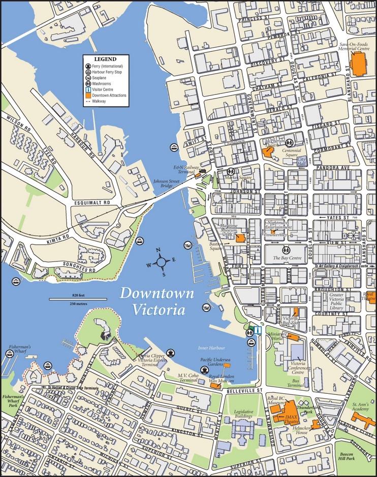 Victoria downtown map
