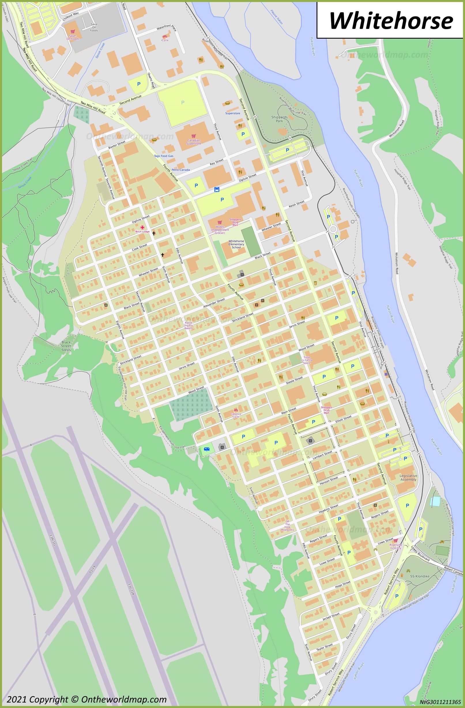 Map of Whitehorse