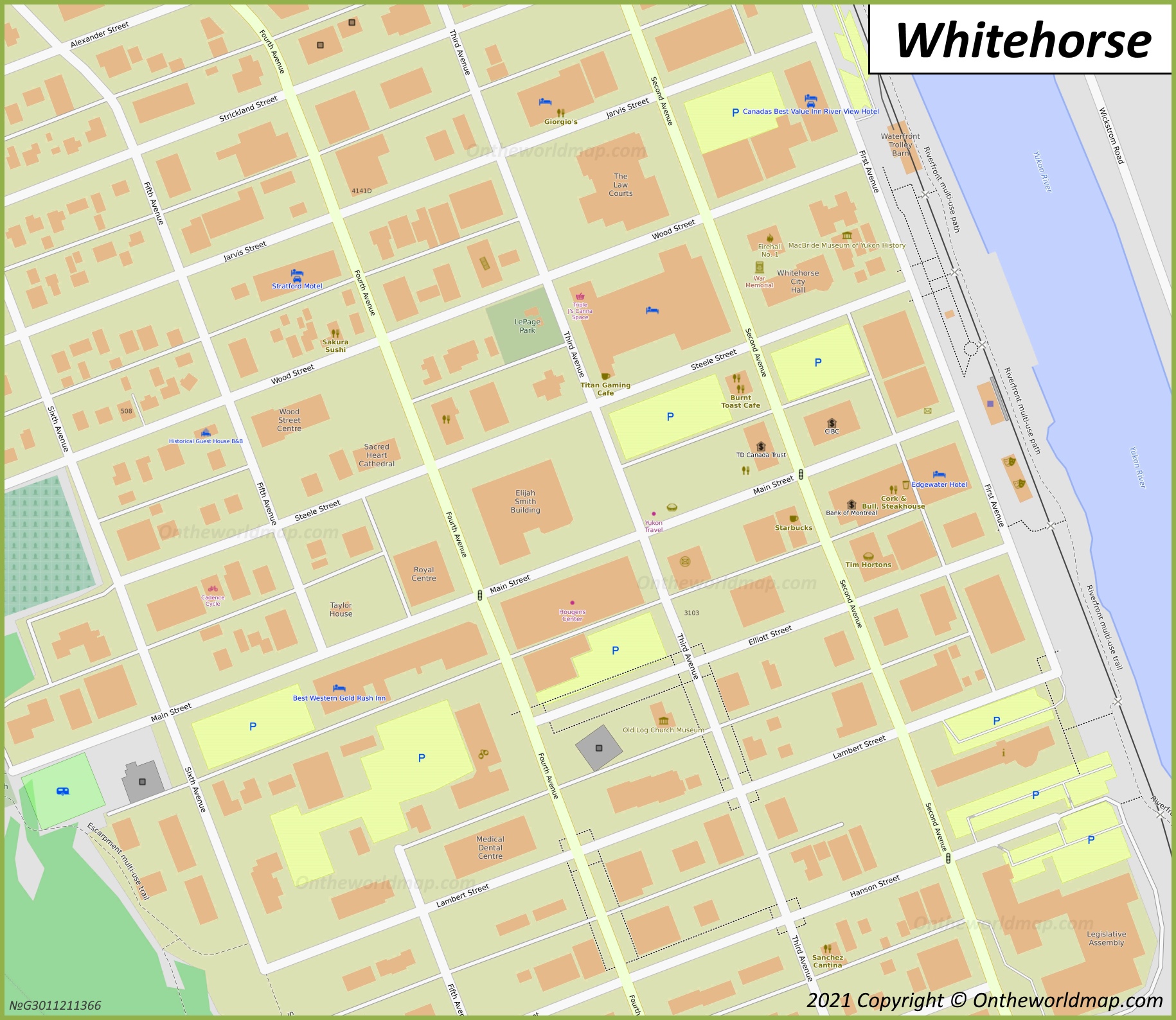 Downtown Whitehorse Map