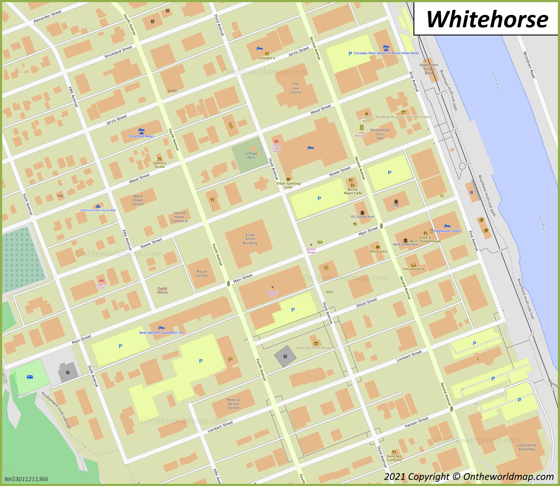 Downtown Whitehorse Map 