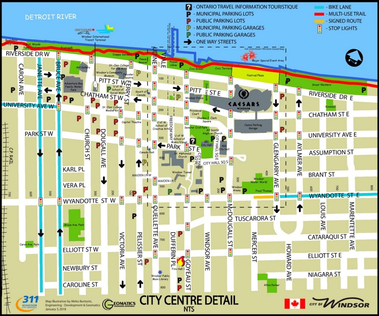 Windsor city center map