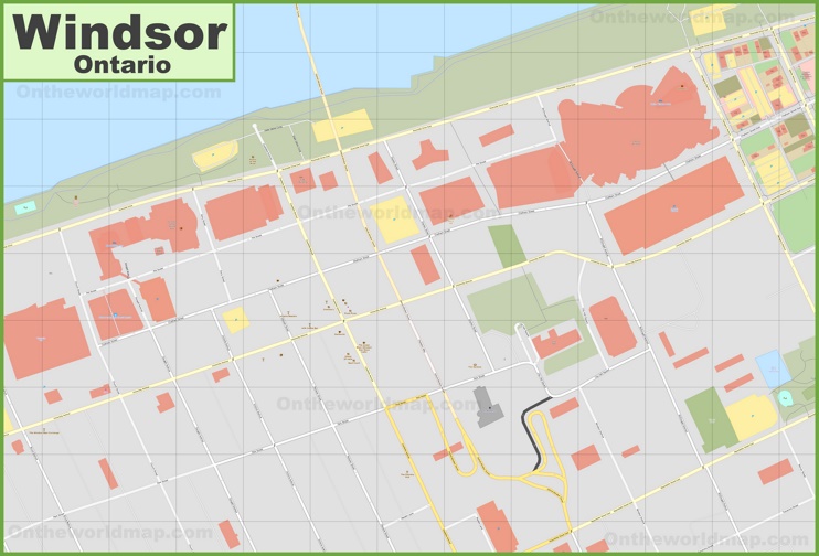 Windsor downtown map