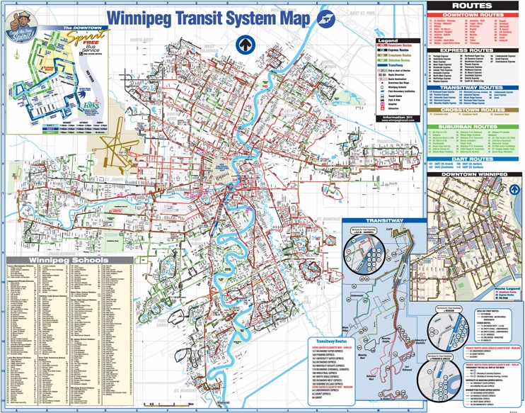 Winnipeg transport map