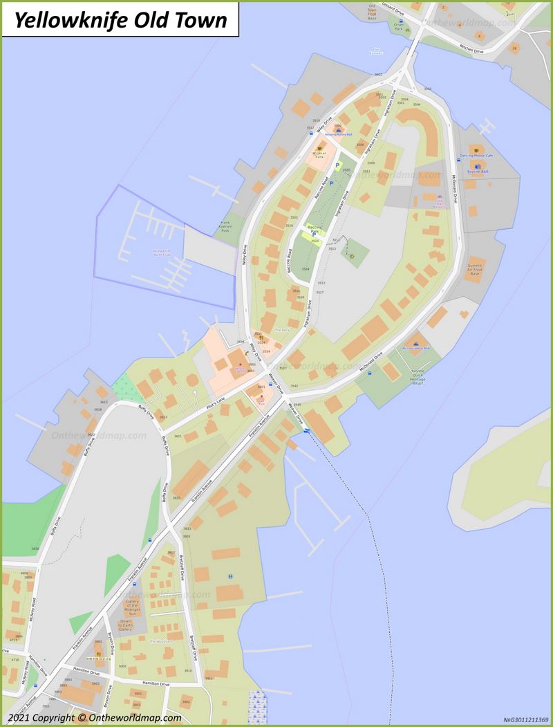 Yellowknife Map  Northwest Territories, Canada  Detailed Maps of 