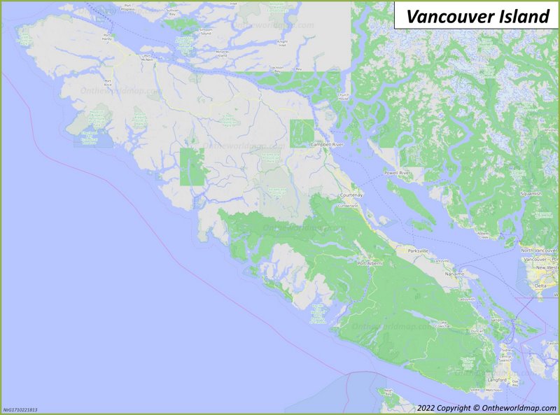 Topographic Map Of Vancouver Island