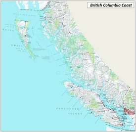 Map of British Columbia Coast