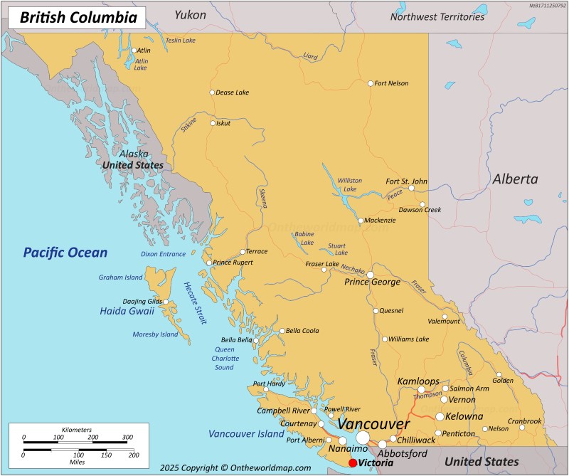 Map of British Columbia