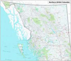 Map of Northern British Columbia
