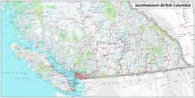 Map of Southern British Columbia