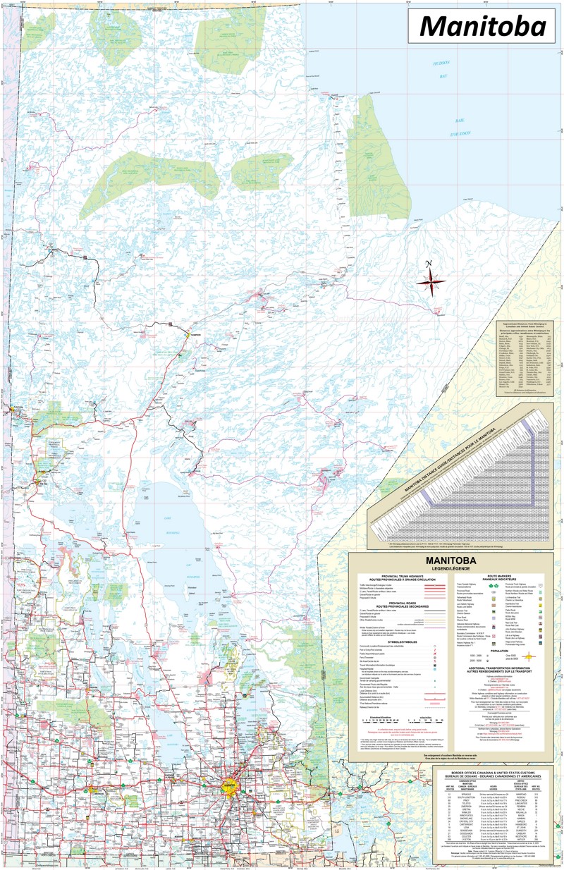 Manitoba Highway Map