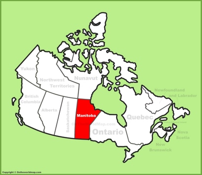 Manitoba Location Map