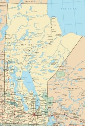 Manitoba road map