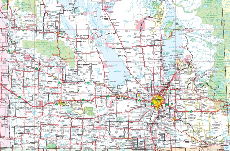 Map of Southern Manitoba
