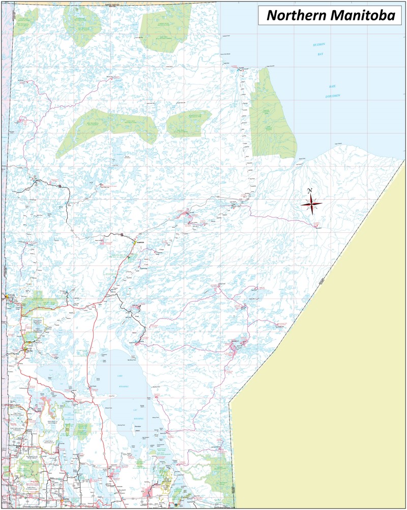 Map of Northern Manitoba