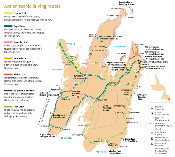 Avalon scenic driving routes map