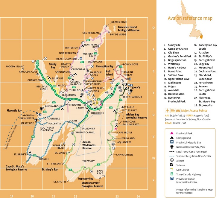 Avalon tourist map