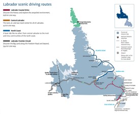 Labrador scenic driving routes map