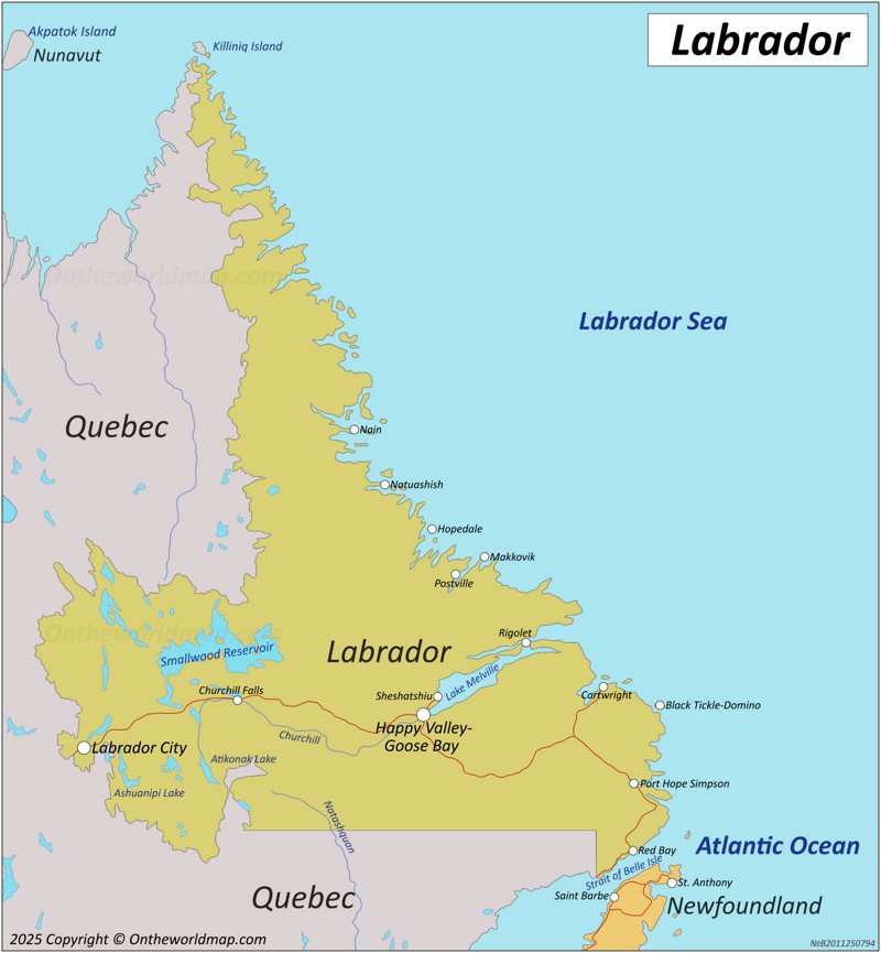 Map of Labrador