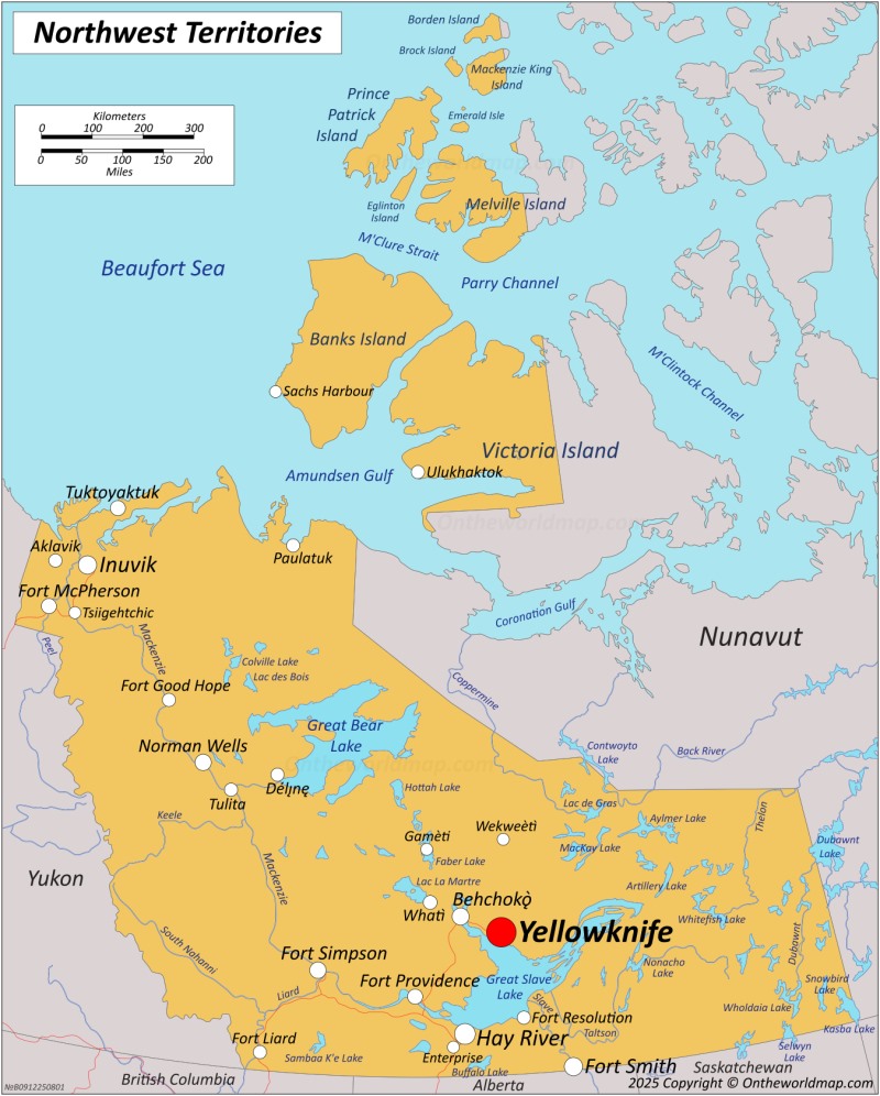 Map of the Northwest Territories