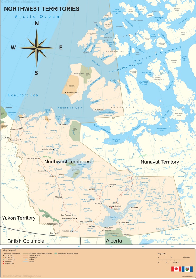 Northwest Territories national parks map