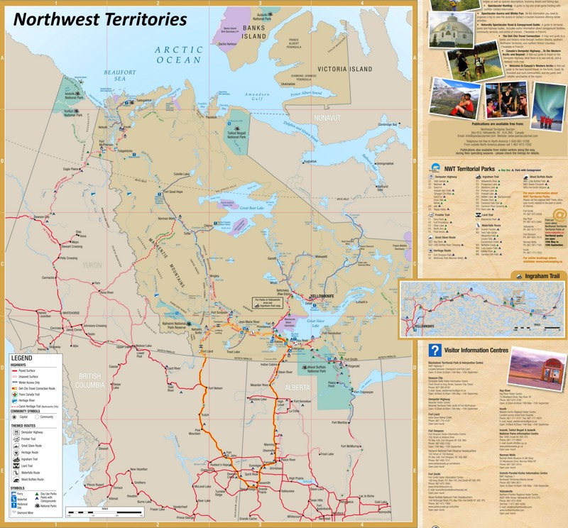 Northwest Territories tourist map