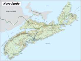 Detailed Map of Nova Scotia