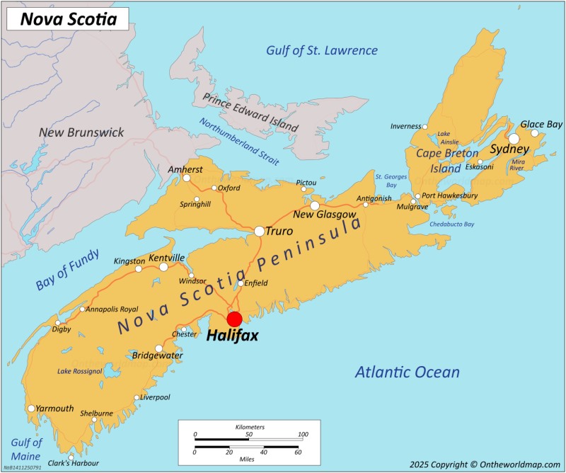 Map of Nova Scotia