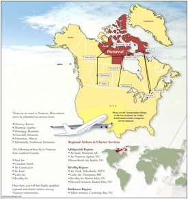 How to get to Nunavut Map