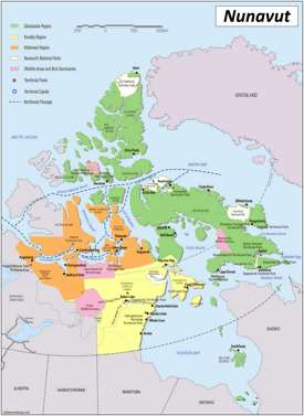 Nunavu Tourist Map