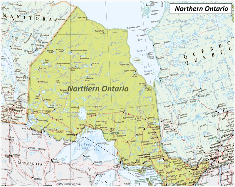 Map of Northern Ontario