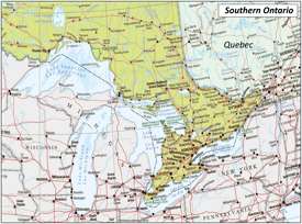 Map of Southern Ontario