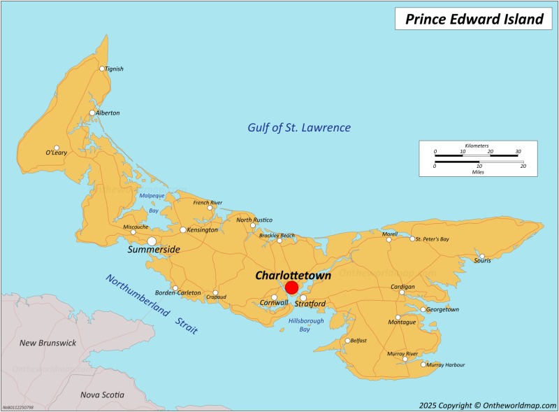 Map of Prince Edward Island