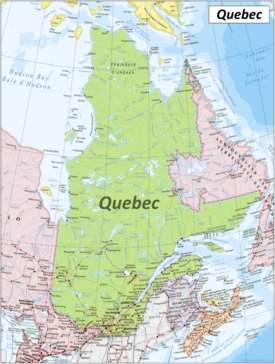 Large detailed map of Quebec