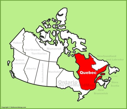 Quebec Location Map