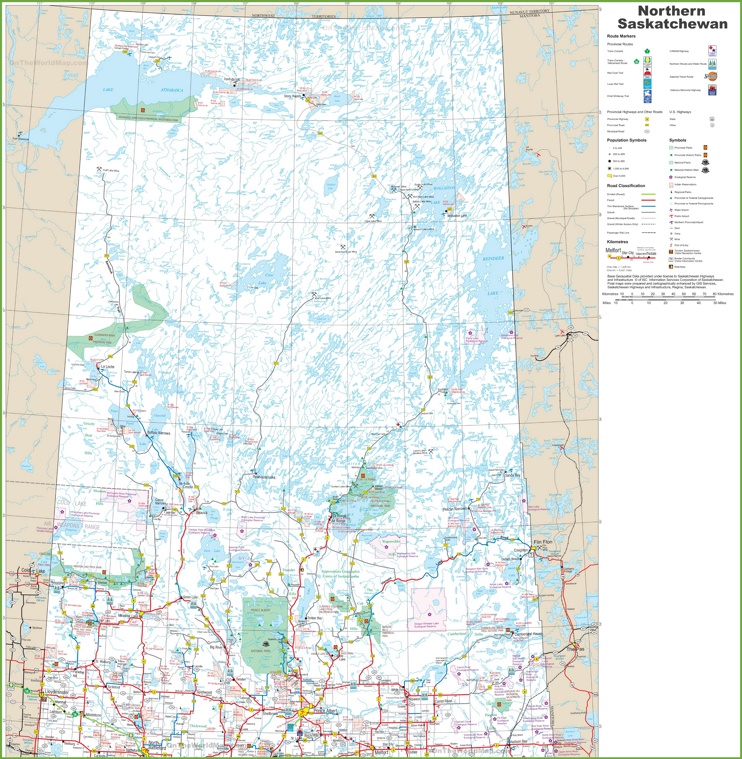 Map of Northern Saskatchewan