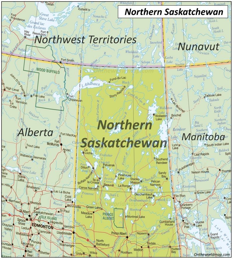 Map of Northern Saskatchewan