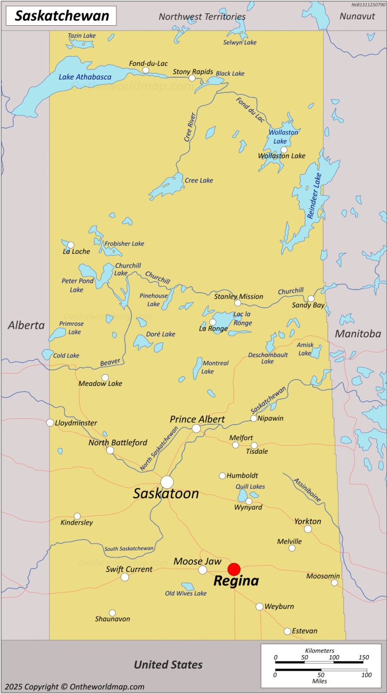 Map of Saskatchewan